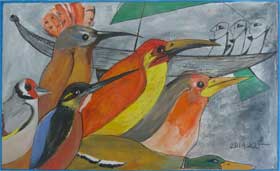 Einzelausstellung 'Ankunft' in der Kneipe im Bahnhof, Bochum Langendreer, Foto 4